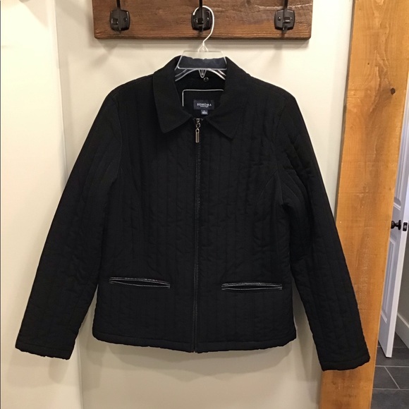 Sonoma Quilted Zip Front Insulated Black Jacket Large - Picture 6 of 14